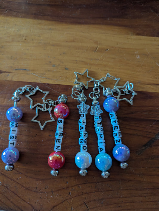 Ateez song inspired keychains